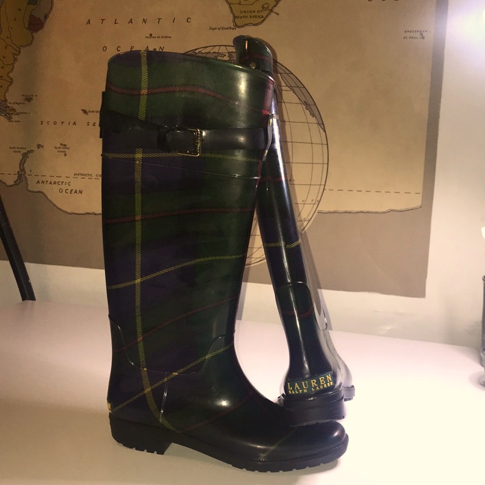 Ralph Lauren Plaid Rain Boots